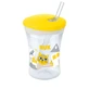 NUK Action Cup Tasse d'entraînement avec paille 12m+ 230ml en différentes couleurs - Jaune