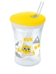 NUK Action Cup Training Cup cu pai 12m+ 230ml în diverse culori - Galben
