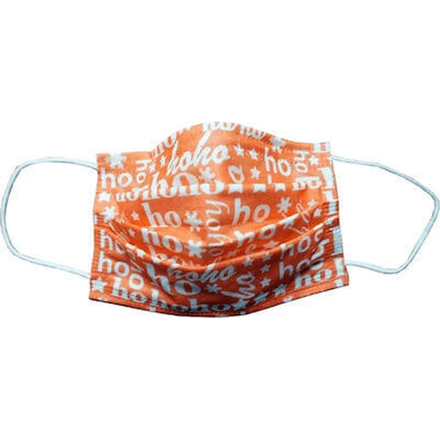 POLI MEY MED Wegwerp kerstmaskers 3ply met Ho-Ho-Ho ontwerp x50