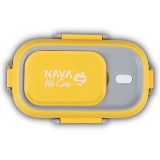 NAVA Contenedor Rectangular Acero Inoxidable We Care Amarillo 800ml (10-262-008)