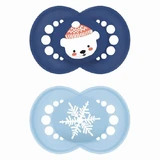 MAM Silicone Soother Original Winter Limited Edition For 6-16 months - Teddy Bear / Snowflake