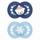 MAM Silikon Schnuller Original Winter Limited Edition Für 6-16 Monate - Teddybär / Schneeflocke