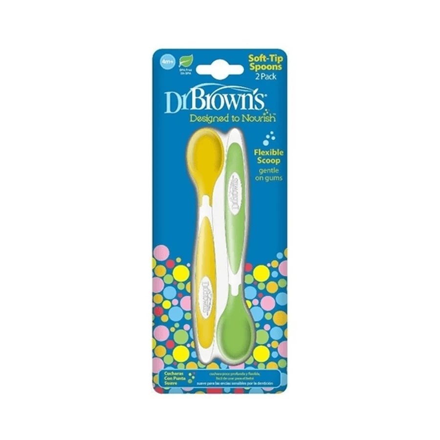 DR. BROWN'S Soft-Tip Löffel Weiche Fütterungslöffel 2 Stück TF 011
