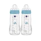 MAM Easy Active Biberón de Plástico con Tetina de Silicona 330ml Para 4+ Meses 365SBc