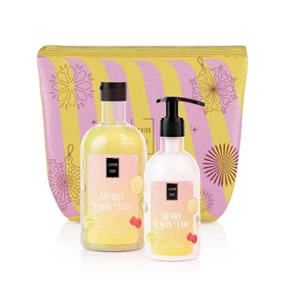 LAVISH CARE Lemon Tart Kerst Set Bad & Douchegel 500ml & Glitter Body Lotion 300ml