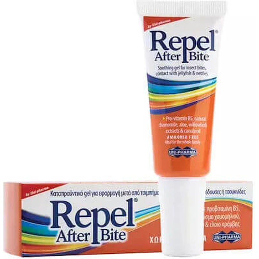 UNI-FARMA Repel After Bite - Gel calmant, fără amoniac, pentru ameliorarea mușcăturilor 20ml