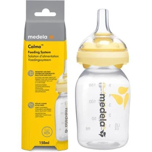 MEDELA Calma Feeding System - Special Plastic Bottle with Silicone Nipple 150ml [008.0128]