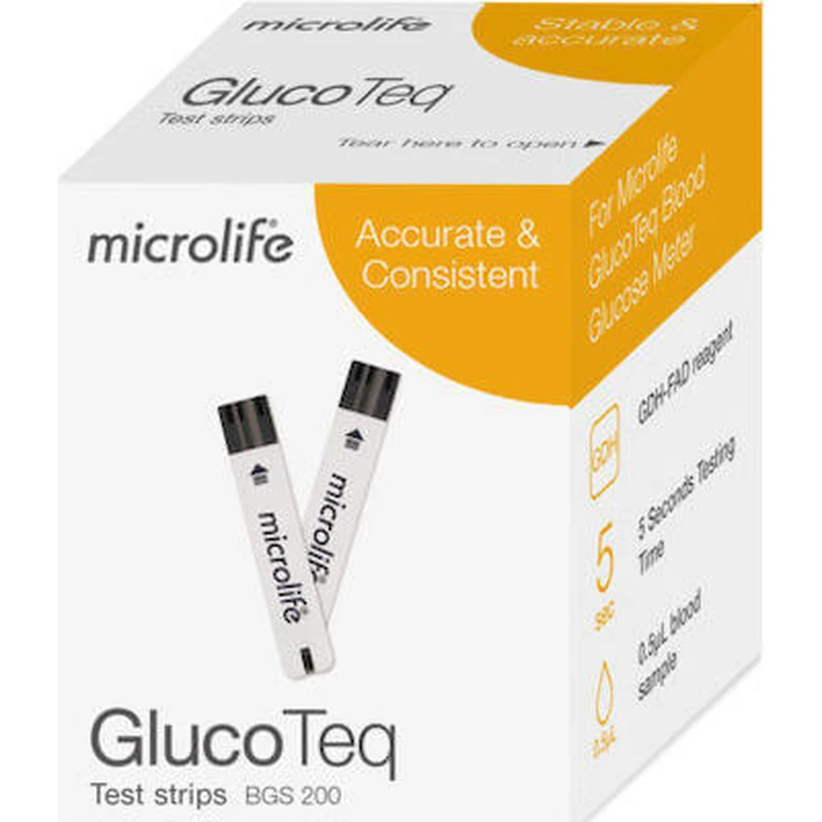 MICROLIFE GlocoTeq BGS 200 Blutzuckerstreifen 50 Stück