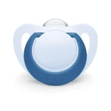 NUK Star Kieferorthopädischer Silikonschnuller für 6-18 Monate - blau-blau
