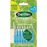 DENTEK Easy Brush Eco Friendly Mittelzahnbürsten ISO 3 0,6mm Blau 8 Stück