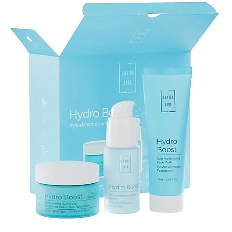 LAVISH Care PROMO Hydro Boost Hidratante Hydro Gel Textura Ligera Crema Gel Hidratante Textura Ligera 50ml - Suero Facial Suero Facial Hidratante 30ml - Mascarilla Facial Hidratante Mascarilla Facial Hidratante 75ml