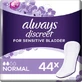 ALWAYS Discreet Incontinence Pads Normal 44 pieces