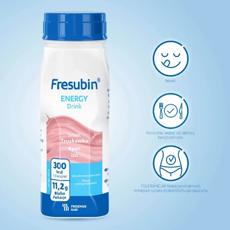 Fresubin Energy with strawberry flavor, 24 x 200 ml, Fresenius Kabi