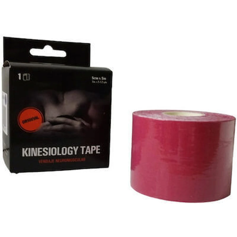 CALVO Bande de kinésithérapie en différentes couleurs 5cm x 5m - Rouge