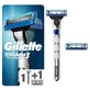 Maquinilla de afeitar GILLETTE Mach3 Turbo 3D con cabezales de recambio de 3 cuchillas y cinta lubricante Champions League 2 piezas