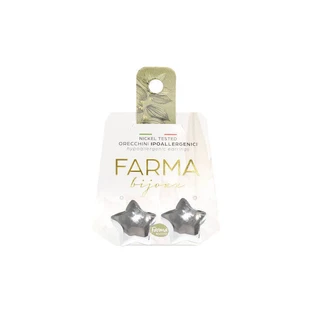 FARMA BIJOUX Subwire Ohrringe Runde Sterne Silber 17mm
