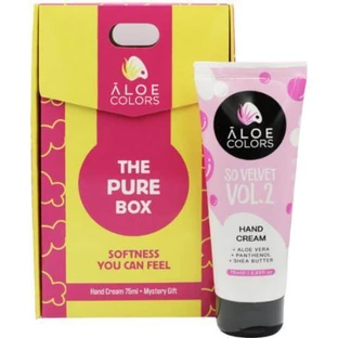 ALOE COLORS Promo Xmas The Pure Box So Velvet Hand Cream Feuchtigkeitsspendende Handcreme 75ml & Mystery Gift
