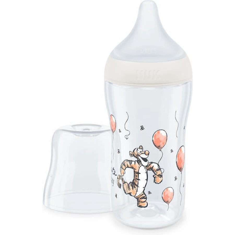 NUK Plastic Winnie Pooh Fles Perfecte Wedstrijd Tegen Koliek Met Siliconen Speen Voor 3+ Maanden 260ml