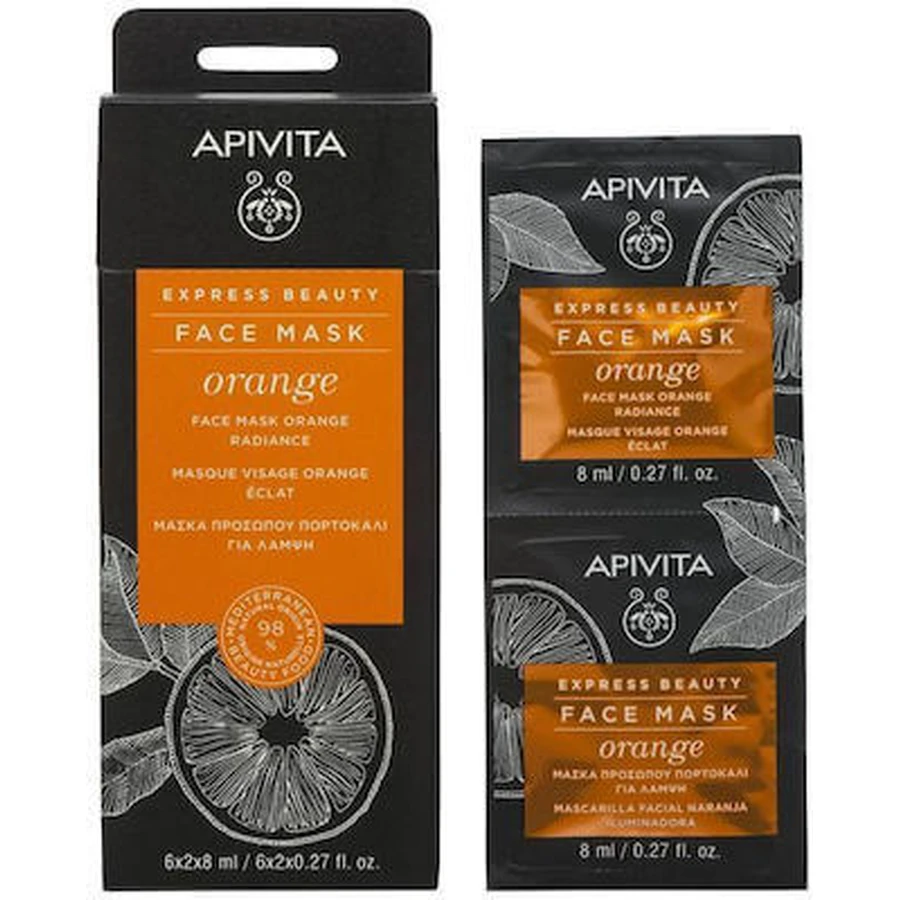 APIVITA Express Beauty Rejuvenating Mask with Orange 2x8ml