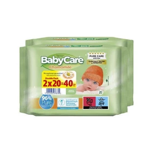 BABYCARE Lingettes bébé Camomille Mini Double Pack 20x2=40 pièces