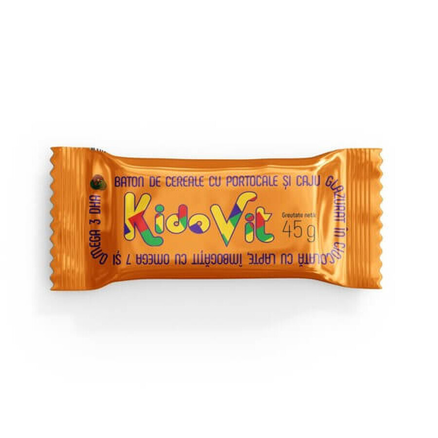 Comprar KidoVit barrita de cereales naranja y anacardos, 45 g, Remedia KidoVit barrita de cereales naranja y anacardos, 45 g, Remedia