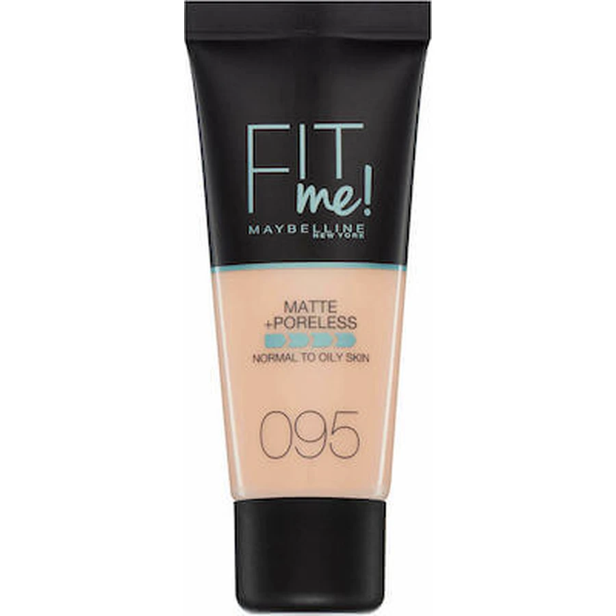MAYBELLINE Fit Me Base de Maquillaje De Cobertura Natural Mate 30ml 095 Faire Porcelain