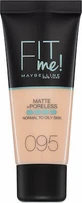MAYBELLINE Fit Me Base de Maquillaje De Cobertura Natural Mate 30ml 095 Faire Porcelain