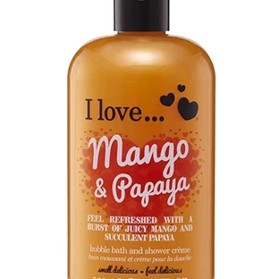 I LOVE Cosmetics Bubble Bath & Shower Creme Mango & Papaya Feuchtigkeitsspendendes Duschgel 500ml