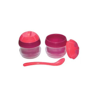 MAM Primamma Geïsoleerde kommen met deksel & lepel Vanaf 7 maanden x3 stuks In verschillende kleuren - Fuchs