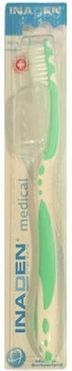 INADEN Medical Brosse à dents extra douce pour un nettoyage en profondeur en différentes couleurs - Vert