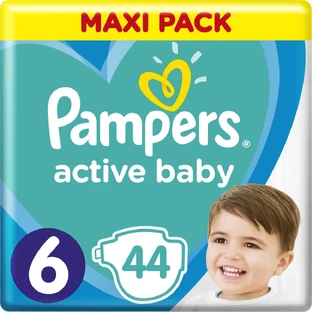 PAMPERS Baby Diapers Active Baby No.6 13-18Kgr 44 pieces Maxi Pack
