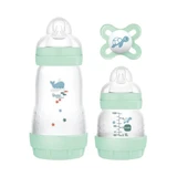 MAM Starter Set Easy Start Anti-Colic for 0+ Months Plastic Bottle with Silicone Nipple 260ml & 130ml & Pacifier Start