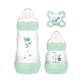 MAM Starter Set Easy Start Anti-Colic para 0+ Meses Biberón de Plástico con Tetina de Silicona 260ml & 130ml & Chupete Start