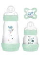 MAM Starter Set Easy Start Anti-Colic pour 0+ mois Biberon en plastique avec tétine en silicone 260ml &amp; 130ml &amp; Sucette Start