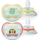 Chupete nocturno de silicona AVENT Ultra Air de 0-6 meses 2 piezas [SCF376/24].