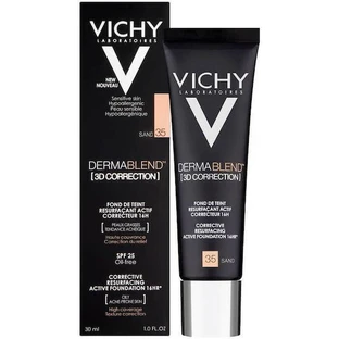 VICHY Dermablend 3D Correction Sand 35 Maquillage pour les peaux grasses à tendance acnéique ou présentant des imperfections et des cicatrices 30ml