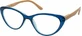 EYELEAD Presbyopie - Leesbril Rood Blauw Vlinder met houten arm E205 +1,50