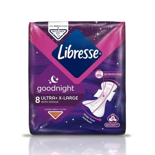 Ultra Goodnight Extra Large absorbent pad, 8 pieces, Libresse