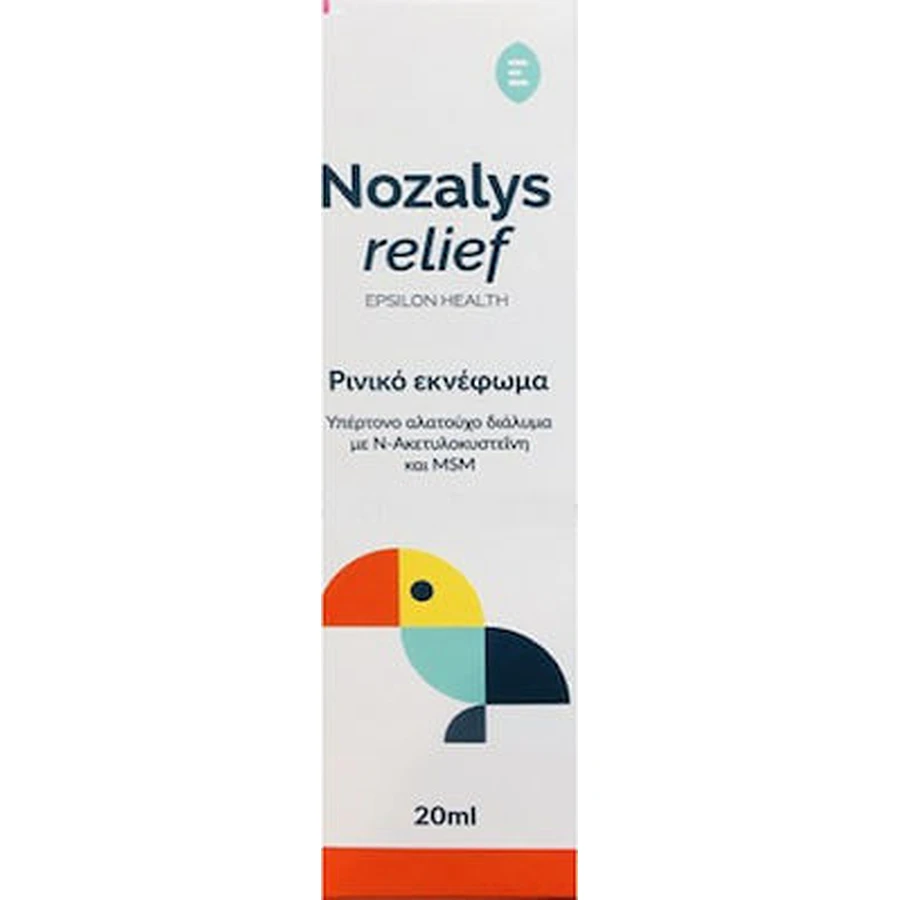 NOZALYS Relief Nasenspray Hypertonische Kochsalzlösung, indiziert für die tägliche Gesundheit der Nasenhöhle 20ml