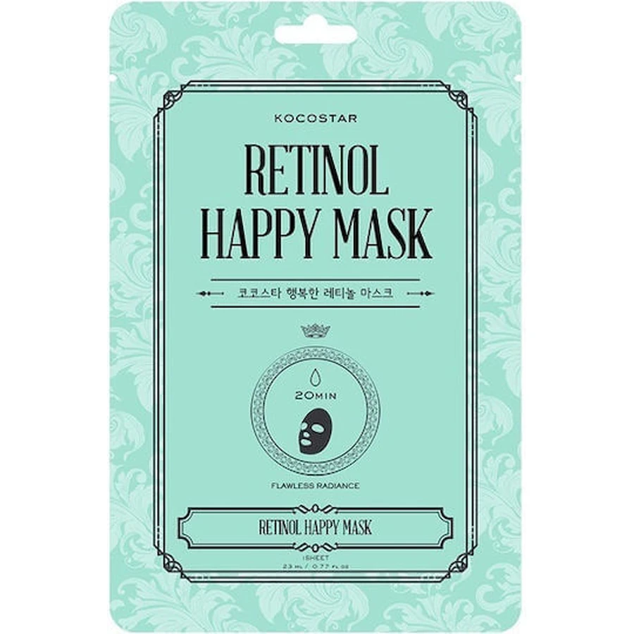 KOCOSTAR Retinol Happy Mask Retinol Gesichtsmaske Glatte & strahlende Haut 1 Stück