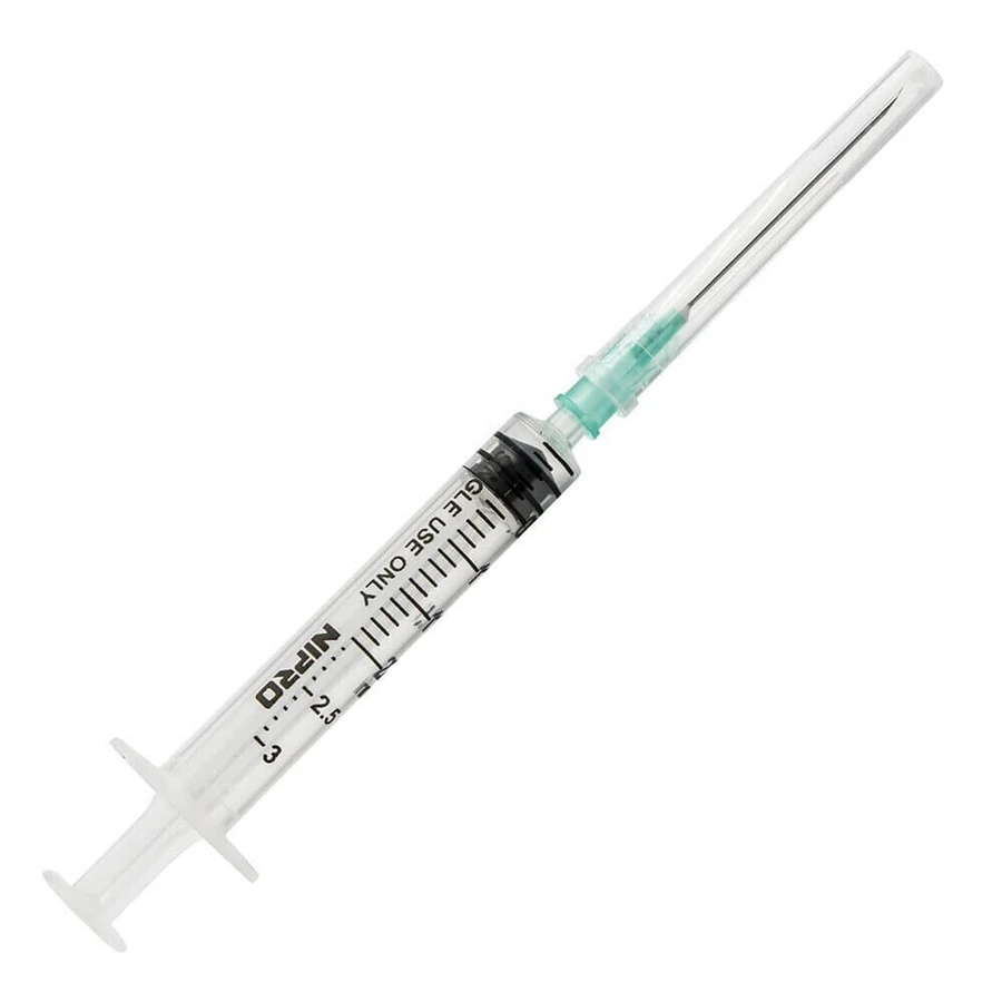 NIPRO Spuit Met Naald 2,5ml 21G 100 stuks
