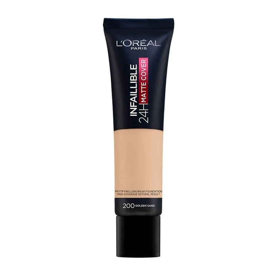 LOREAL Infallible Foundation 24H Matte Cover - Make up For Matte Cover & Stability Up to & 24 Hours 30ml 200 Neutral Undertone