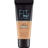 MAYBELLINE Fit Me Base De Maquillaje De Cobertura Natural Mate 30ml 250 Sun Beige