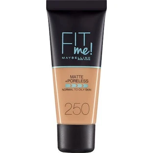 MAYBELLINE Fondotinta Fit Me per una copertura naturale e opaca 30ml 250 Sun Beige