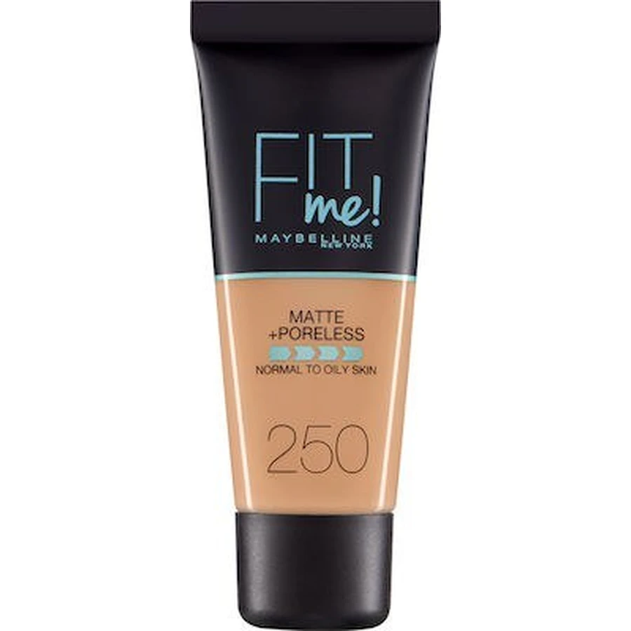 MAYBELLINE Fondotinta Fit Me per una copertura naturale e opaca 30ml 250 Sun Beige