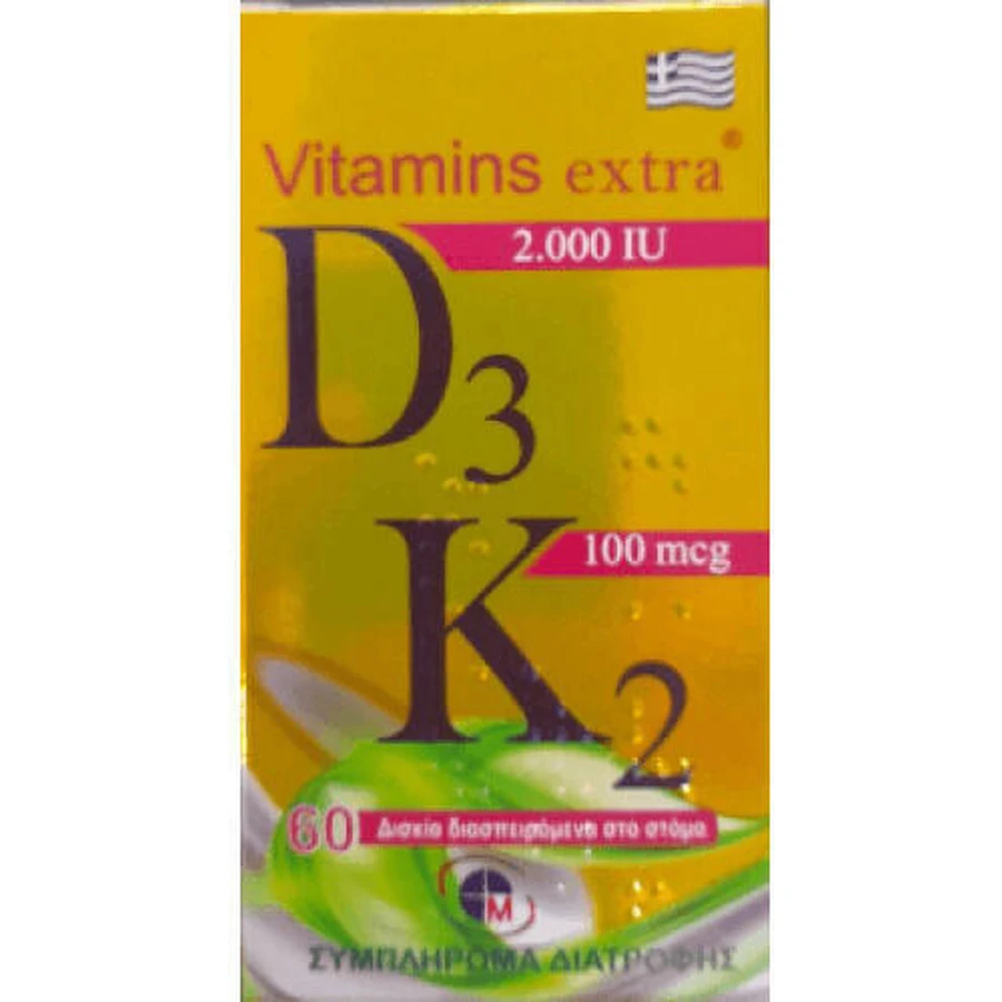 MEDICHROM D3 2000IU & K2 100MCG 60 Oral Tablets