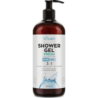 WISE Men Douchegel 3in1 Frisse Mannen Douchegel met Sandelhout & Musk geur voor frisheid, 500ml
