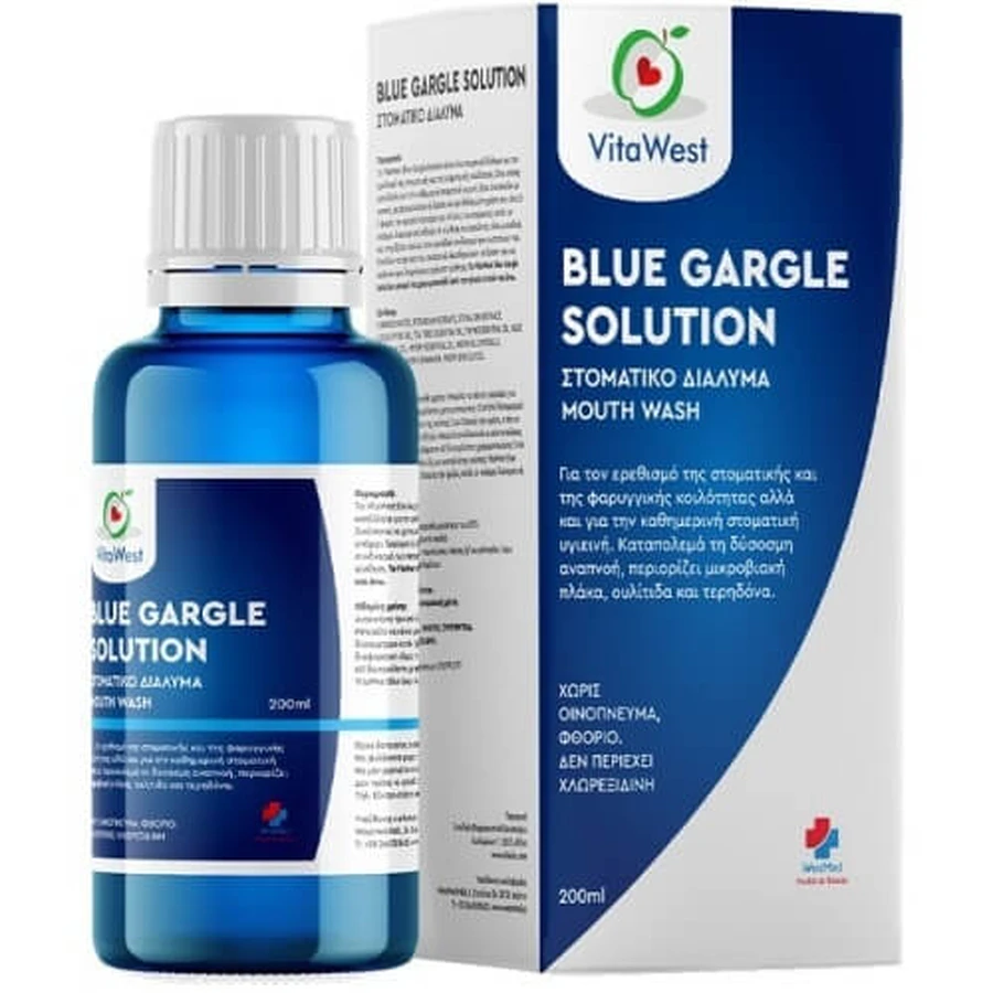 VITAWEST Blue Gargle Solution Bain de bouche pour usage quotidien 200ml