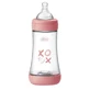 CHICCO Biberón de Plástico Perfect 5 Anticólico con Tetina de Silicona para 2+ Meses 240ml
