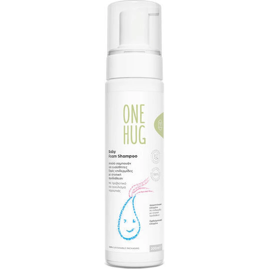 ONE HUG Champú espumoso para bebés Champú espumoso para bebés indicado para pieles secas con tendencia atópica 200ml